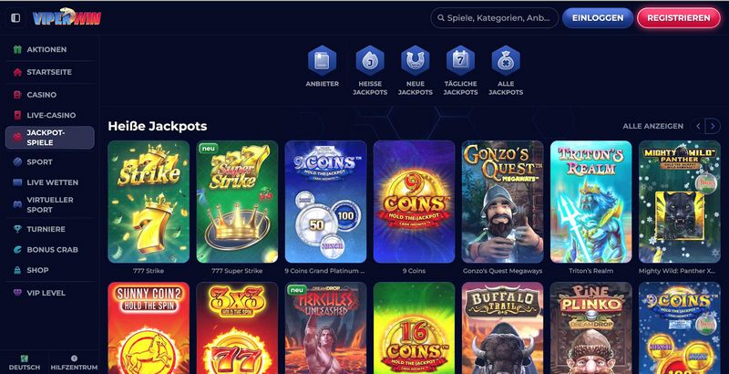 Viperwin Casino Website-Bewertung